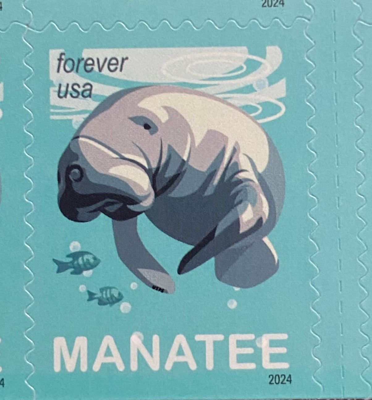 100 USPS Forever Stamps For $50 Save Manatees 2024 First Class Postage Mail